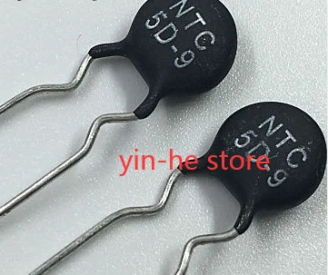 

50PCS NTC5D-9 Thermistor 9MM Diameter Negative Temperature Thermistor Black NTC 5D-9