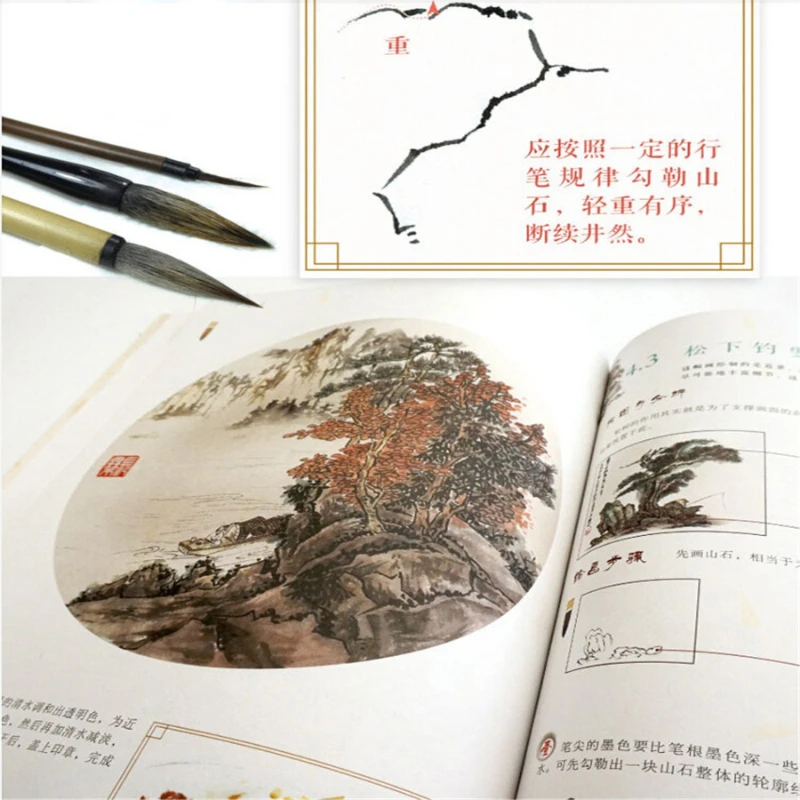 Chinese Landscape Painting Techniques Book Plants Animals Flower Freehand Drawing Techniques Getting Started Painting Tutorial