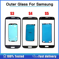 For Samsung Galaxy S3 i9300 i9305 i9300i i9301 i9301i S4 i9500 i9505 i337 S5 Front Panel Lens Outer Glass LCD Display + Adhesive