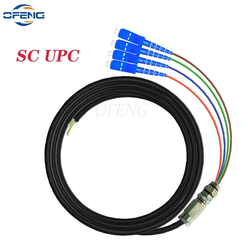 

Волоконно-оптическая связка патч в форме хвоста Cable, Waterproof, 4 Cores, SC, UPC, FTTH, Pigtai, SM, 3M, Outdoor DIY