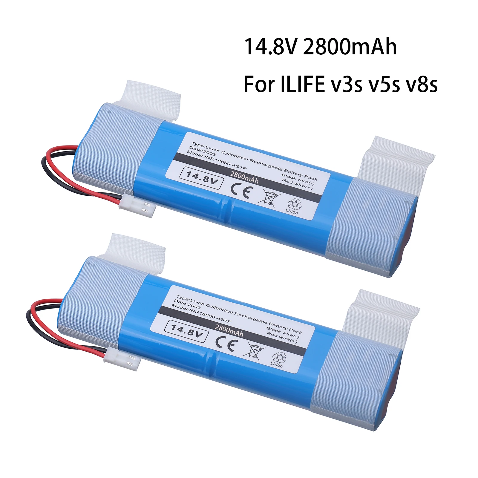 

2pcs For ILIFE V3 plus v5s pro v5spro X750 v3s pro 14.4v (14.8V) 2800mAh Rechargeable Battery Robotic Cleaner accessories parts