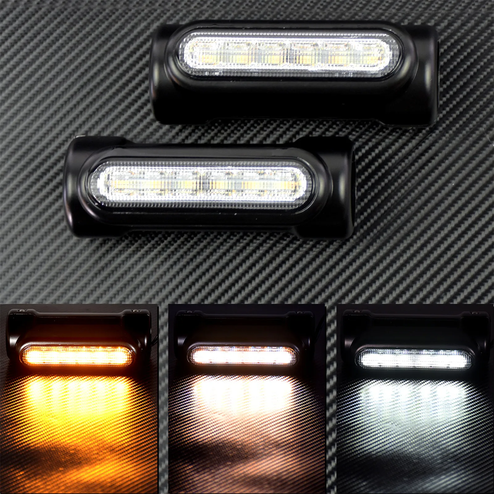 Motorcycle Crash Bars LED Highway Bar Switchback Driving Light/Turn Signal Light Black/Chrome For Harley Touring Road King Glide