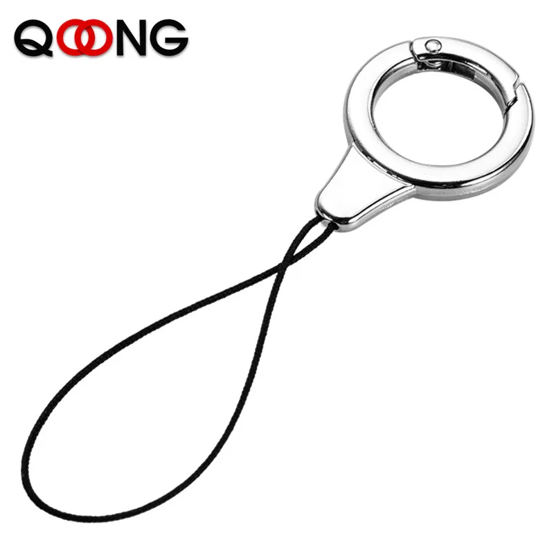 2 PCS Wielofunkcyjny uchwyt na klucze Czarna linka Smycz do telefonu Metalowy brelok do kluczy samochodowych U Disk ID Cards Brelok do kluczy Mężczyźni Kobiety M03
