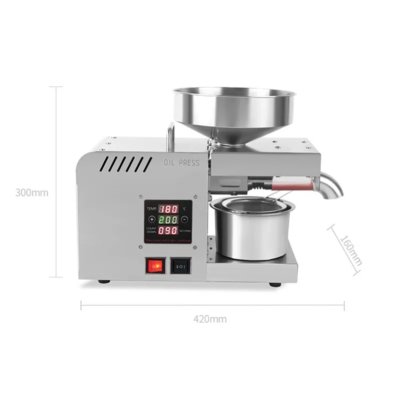 X5S 220V / 110V Intelligent Oil Press Automatic Household and Commercial Stainless Steel Hot and Cold Oil Extraction Machine