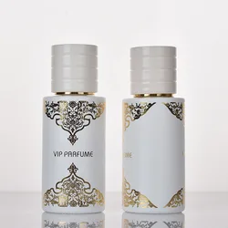 Garrafa De Spray De Vidro De Perfume Recarregável, Preto, Branco Viagem Atomizador, Vazio, Portátil, Transparente, Tamanho Compacto, 50ml, 2Pcs