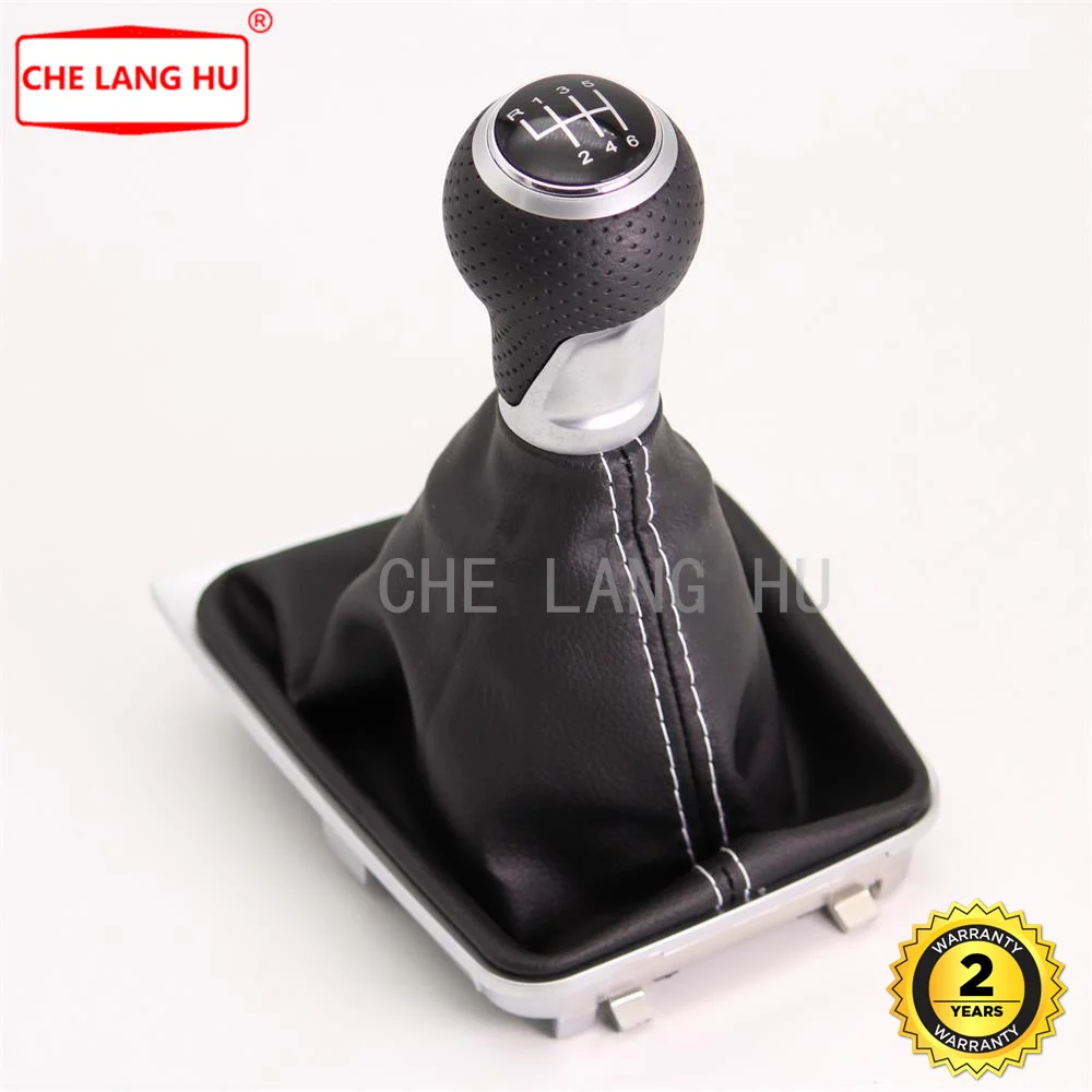 

For VW Golf 7 a7 mk7 GTI GTD 2013 2014 2015 2016 2017 car-styling 6 speed Gear stick shift knob With black leather boot