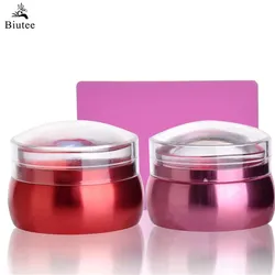 Biutee-네일 스탬퍼 실리콘 헤드 매니큐어 스크레이퍼, 폴리쉬 전송 템플릿 키트, 캡 네일 아트 스탬핑 플레이트 스탬프 도구