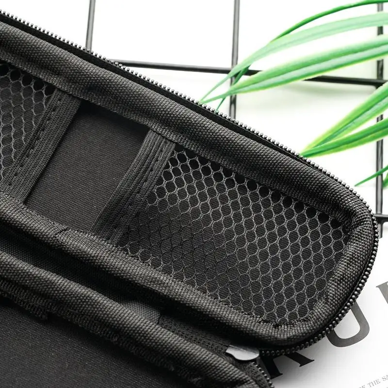 Portable EVA Black Hard Shell Pencil Case Protective Storage Pencil Case Carrying Pen Box For Pen Earphone Organize Pen Case