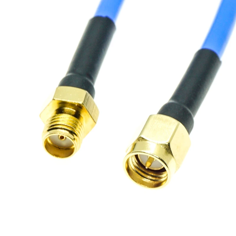 SMA female to SMA male Connector RG405 RG-405 Semi Flexible Coaxial Cable  0.086"  Blue image 6