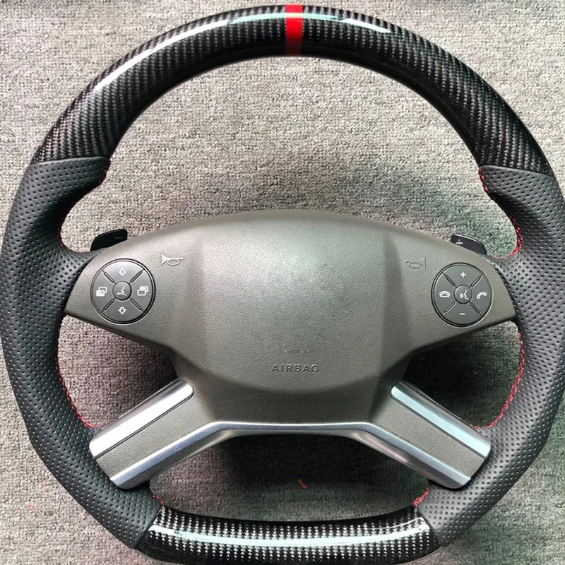 High Quality Carbon Fiber Steering Wheel For Mercedes-Benz W164 M-Class ML350 ML500 X164 GL-Class GL4 2009 2010 2011 2012 2013