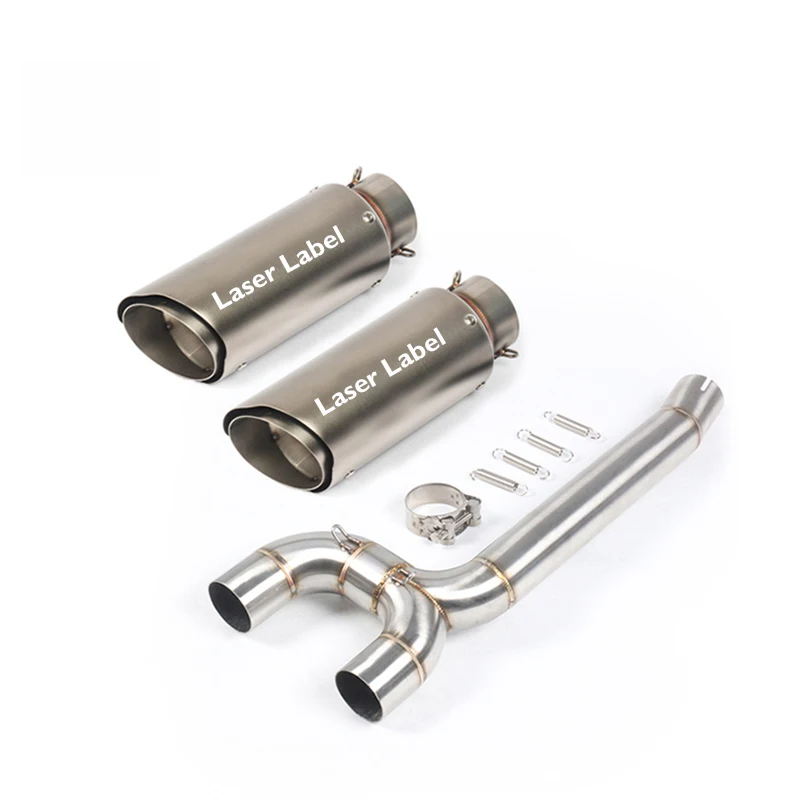 Motorcyle Exhaust System Tip Escape Modified Connect Tube for Yamaha FZ6 FZ6S FZ6N 2004 2005 2006 2007 2008 2009 2010 2011