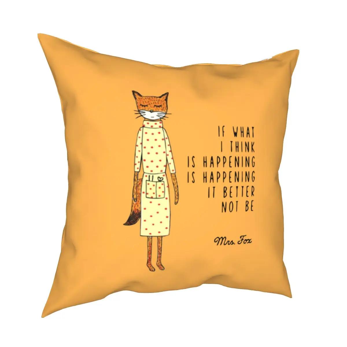 Wes Anderson Movie Square Pillowcases Car Fantastic Mr. Fox Cushion Cover Funny Decor Pillow Cover 40*40cm