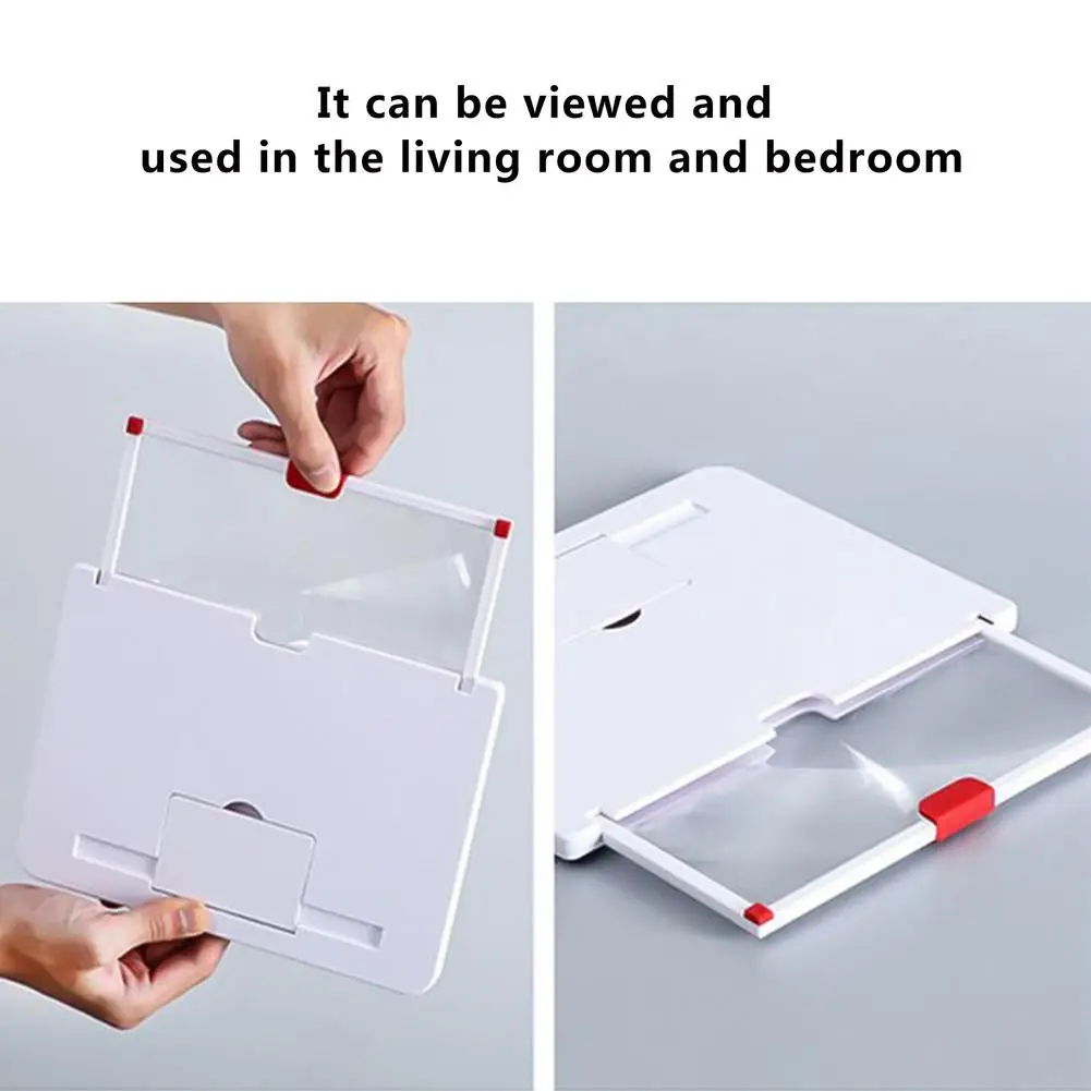 12 Inch Eye Protect Pull-out Mobile Phone Screen Magnifier Stand 3D Enlarger Video Amplifier Projector Bracket Desktop Holder