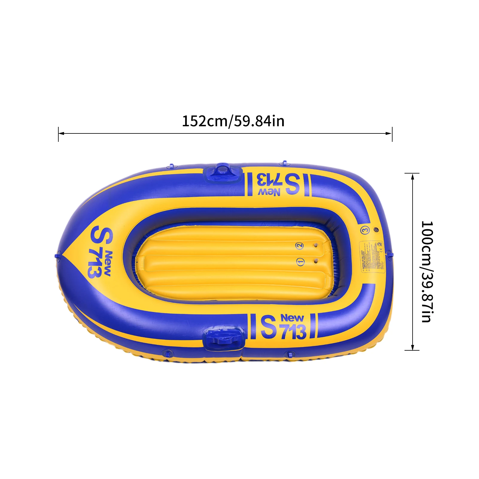 150x100cm 2 Person Iatable Rowing Boat Bearing 100kg Durable PVC Rubber Fishing Boat Set With Paddles Pump Other Set