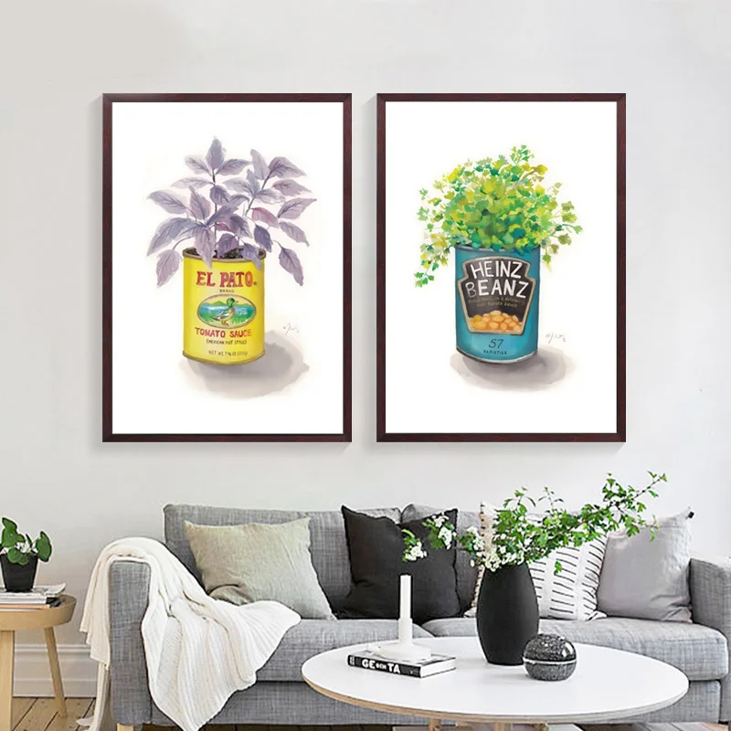 Small potted plants Picture Nordic Poster Leaves Wall Pictures For Living Room Wall Art Canvas Painting Posters And Prints