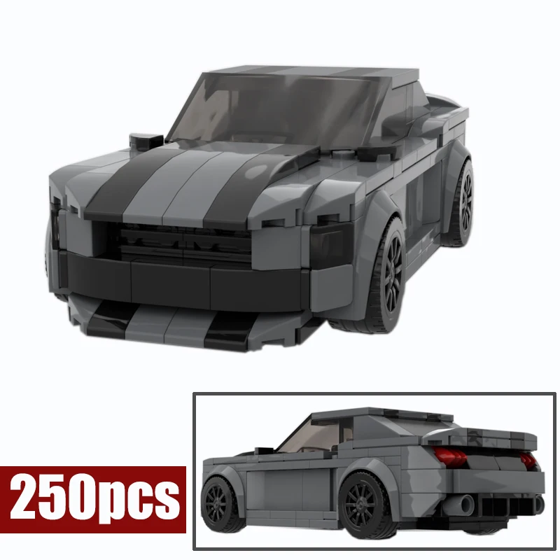 Buildmoc-Super coche de carreras Pony GT 8stud Hypercar, compatible con Lepinings, modelo de MOC-56462, bloques de construcción, juguetes, regalos de cumpleaños para niños