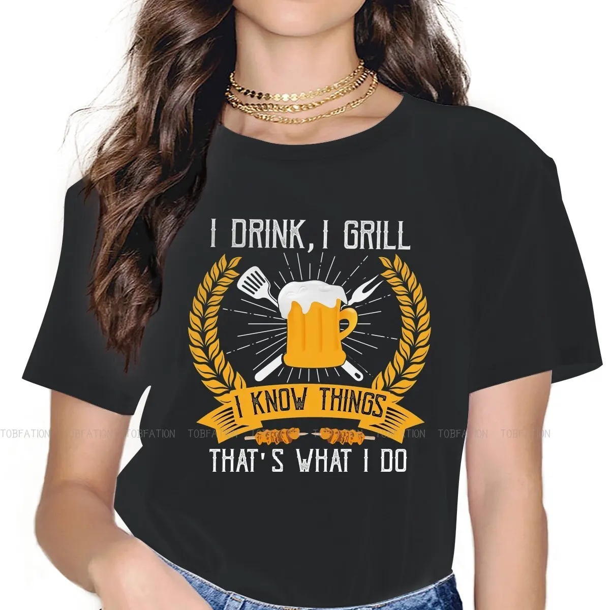 Beer Birra Bier Alcohol Beverage Crewneck TShirts I Drink Grill Print 4XL 5XL Homme T Shirt Hipster Tops