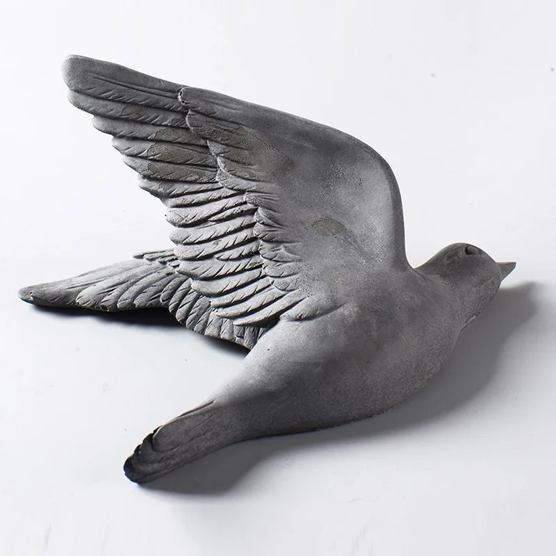 Boowan Nicole Various Shapes Peace Dove Silicone Mold for Cement Handmade Birds Concrete Crafts Garden Home Decoration