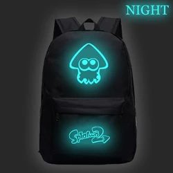 New Fashion Luminous Splatoon Backpack Students School Bag Boys Girls Bookbag Kids Daily Rucksack Teens Travel Bag Surprise Gift