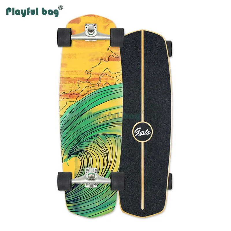 Spielerische Tasche Professionelle Erwachsene land surfbrett Skateboard 77cm * 25cm * 12cm Carving lenkung lkw CX4 skateboard komplette AMB52