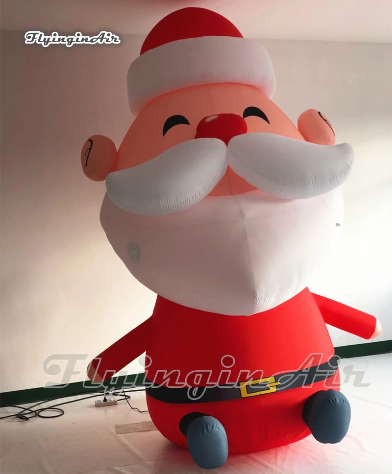 

Outdoor Yard Decorative Festival Inflatable Santa 3.5m Cute Red Air Blown Father Christmas Model Balloon For Xmas Decoration