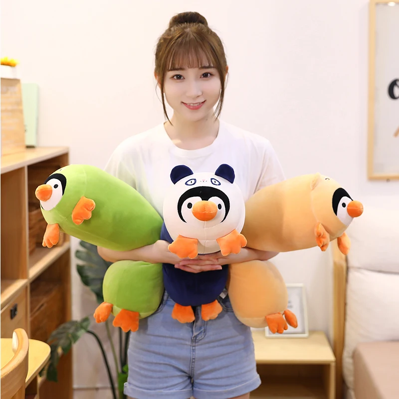 

Cute Long Penguin Pillow Cartoon Plush Toys Soft Stuffed Office Nap Pillow Bed Sleep Pillow Home Decor Gift Doll for Kids Girl