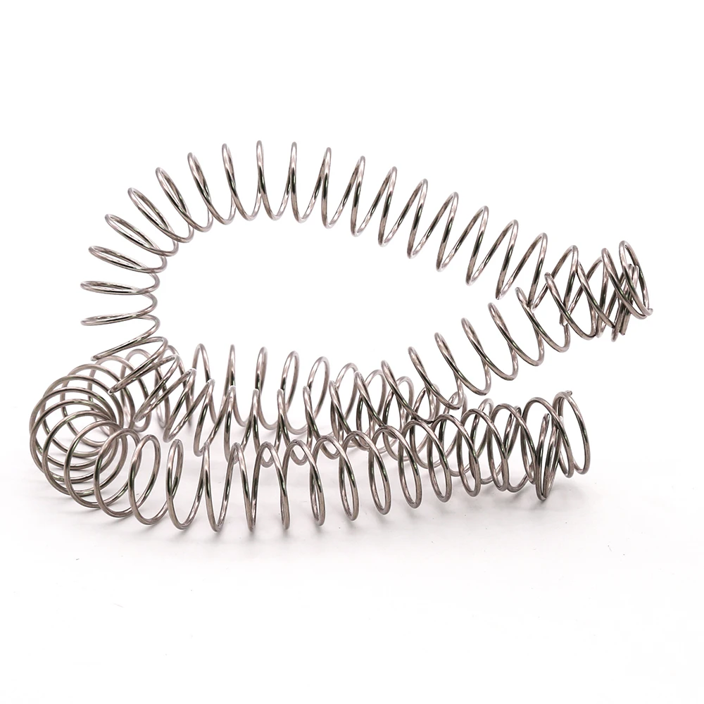 1/5/10PCS 304สแตนเลสสตีลฤดูใบไม้ผลิการบีบอัดSprings Dia.0.8-1มม.ยาว305มม.สำหรับDIY