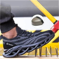 New Safety Shoes Construction Men's Outdoor Steel Toe Cap Shoes-Puncture Proof High Quality Lightweight Work Boots