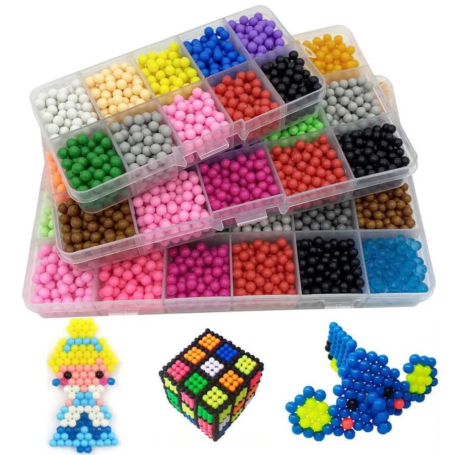 Water Beads Diy Toys For Children Hama Bead Set Perler Fuse Jigsaw Kids Educational Toys for Children Spell Replenish