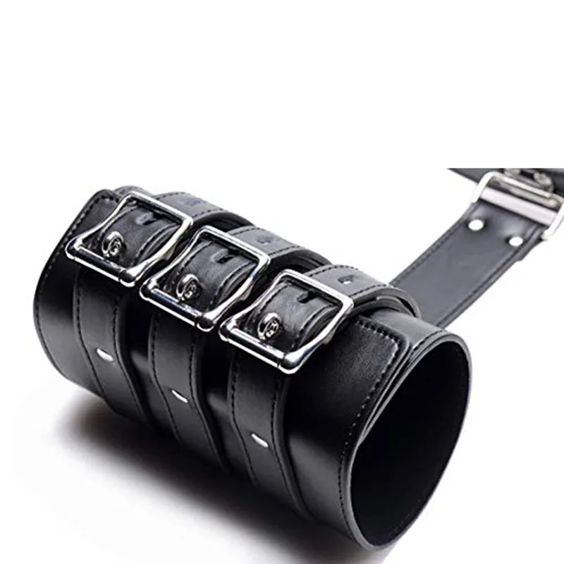 أصفاد جلدية Bdsm الأشرطة الجنس لعب SM مثير عبودية الأصفاد الأسلحة خلف الظهر القيود المثيرة ألعاب جنسية للنساء الأزواج #5