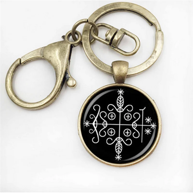 NEW  Fashion papa legba voodoo pendant ritual altar pendant occult medallion pendant Keychain jewelry