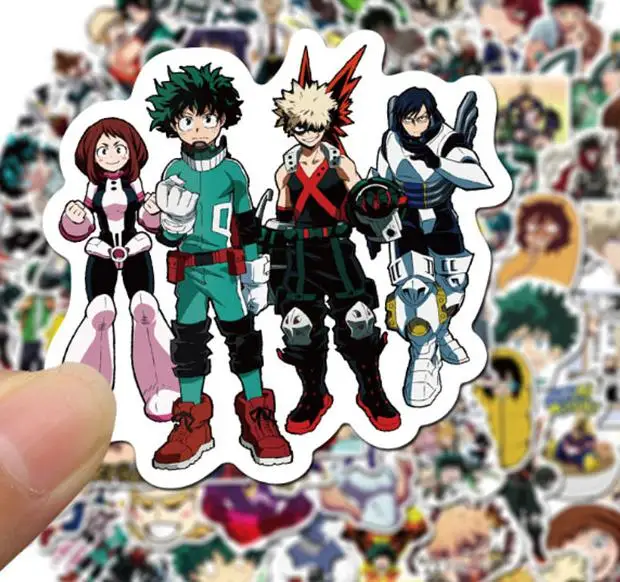 10/30/50/100pcs  My Hero Academia Anime  For Snowboard Laptop Luggage Fridge Car- Styling Vinyl Decal Home Decor Stickers