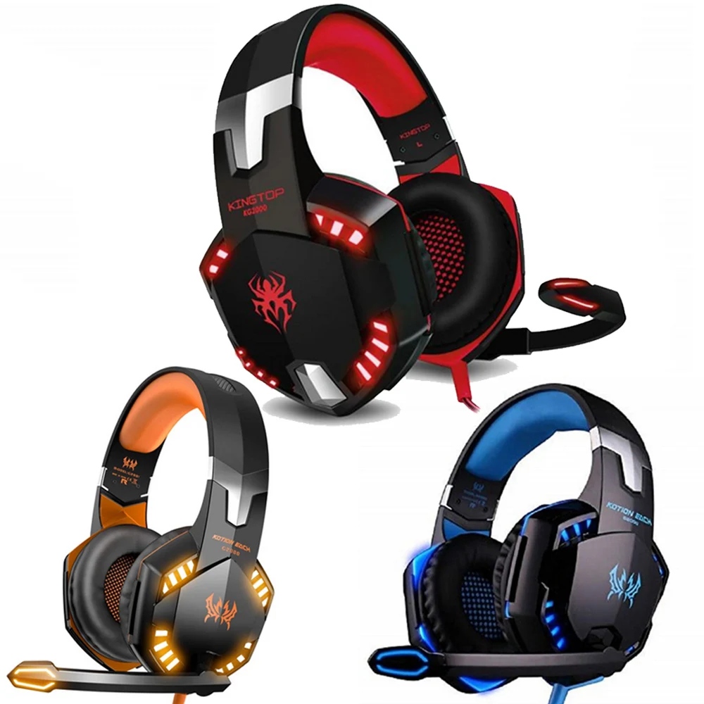 Gaming Headphones Wired Gamer Microphone For PS4 PS5 /Xbox One S/PC/iOS/Android LED light Universal Volume Control Video Game Console Game Simulator Free Shipping From Spain