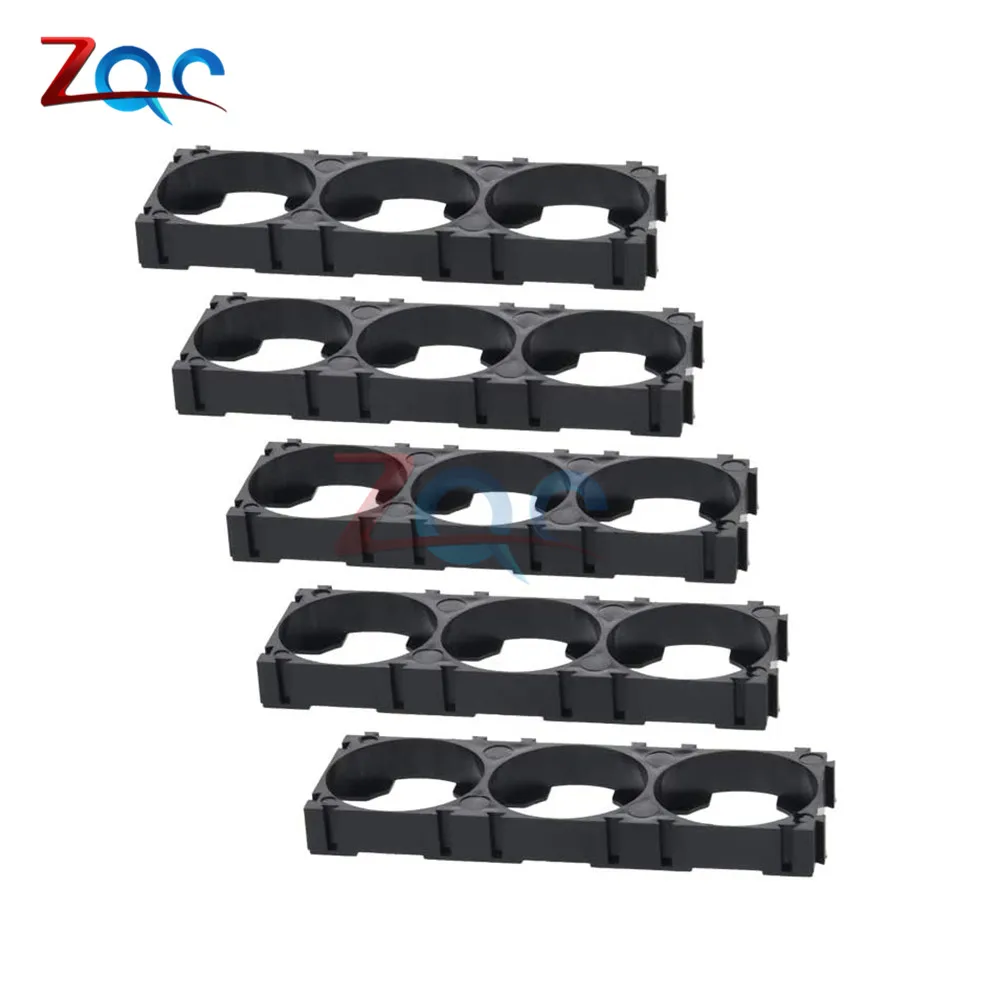 5Pcs Rechargeable Lithium Battery 26650 Bracket 3 Pack Cell Holder