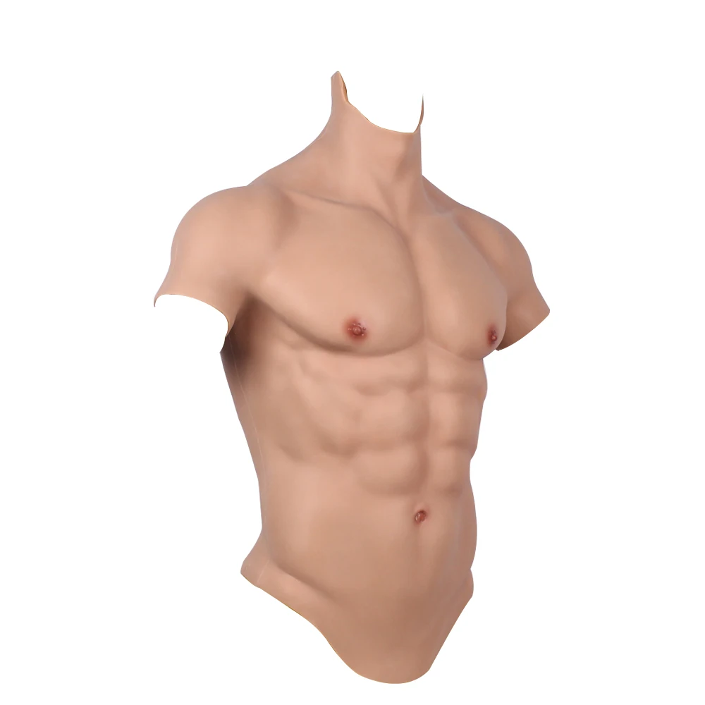 KnowU Cosplay Fake Chest Male Silicone Muscle Suit 6-packs Crossdresser Transgender Crossplay Upgrade New Colors