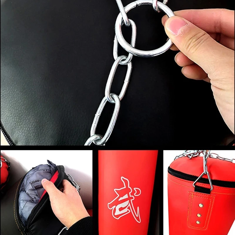 Sac de frappe africain en cuir PU pour adultes et enfants, sac de kickboxing, entraînement de fitness, Muay Thai, karaté, entraînement lourd,