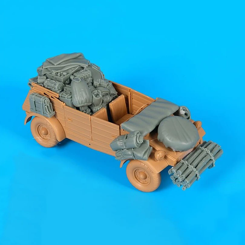 

Unassambled 1/35 model scene accessories (NO CAR ) Resin figure miniature model kits Unpainted