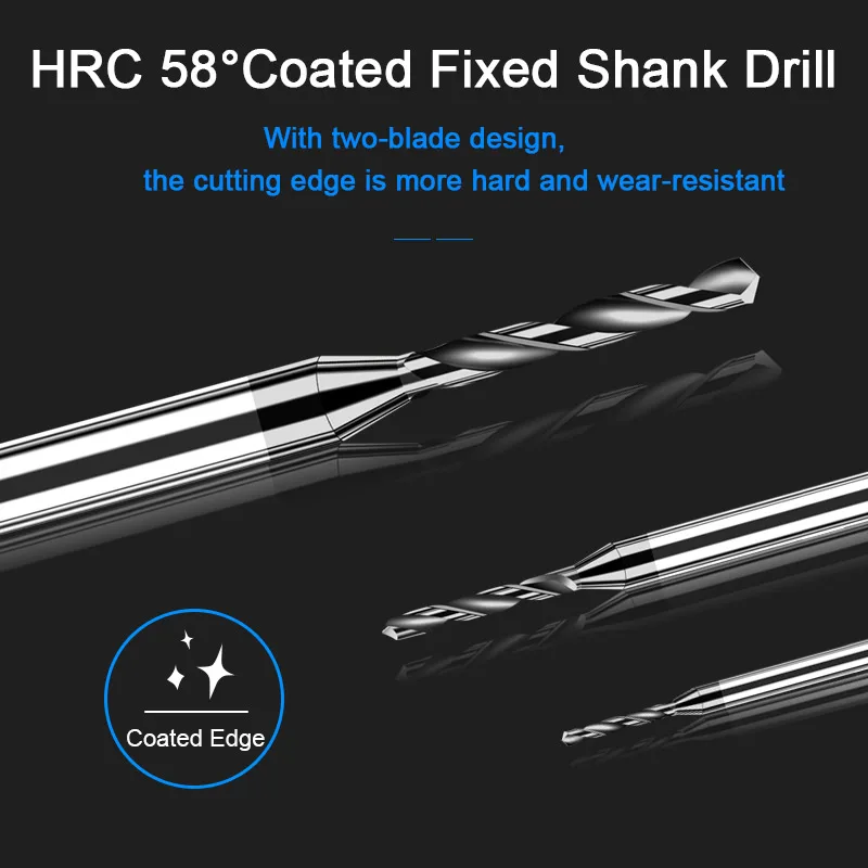 Carbide Alloy Drill Tungsten Steel Hard Stainless Twist Bit D3 shank Solid Monolithic Metal Drill For CNC Lathe Machine 0.2 0.35