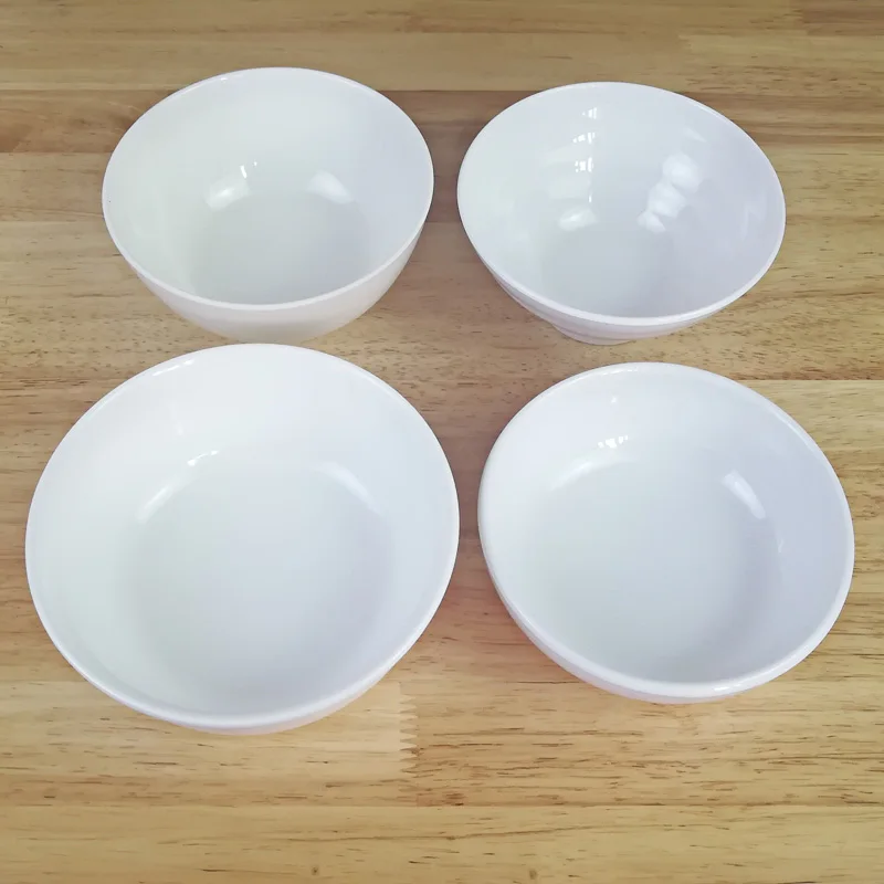 White Imitation Porcelain Melamine Bowl 5 Inch Small Bowl Restaurant Hotel Dinnerware Soup Bowl A5 Melamine Tableware Rice Bowl