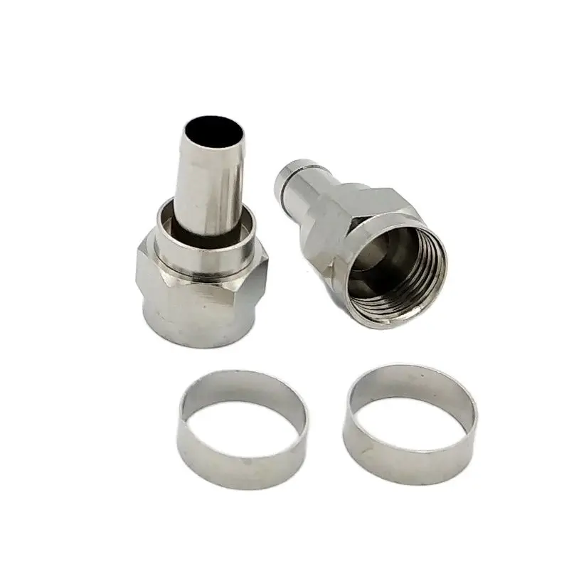 75-5 F Type Connector For CATV Coaxial Cable Satellite Receiver Antenna F-Type Connector With 10pcs/lot