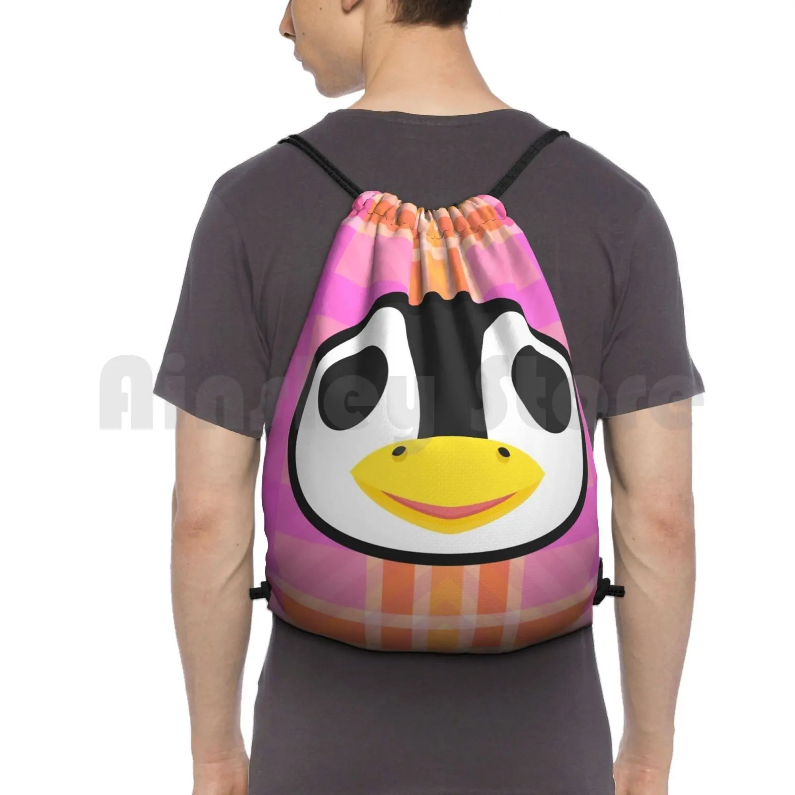 

Aurora Animal Backpack Drawstring Bag Riding Climbing Gym Bag Aurora Penguin Animal New Leaf Acnl Happy Home Designer Animal
