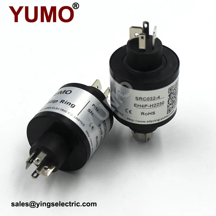 

YUMO SRC032-4 32mm 4 Poles PIN Slip Ring Rotary Joint Electrical Rotating Connector