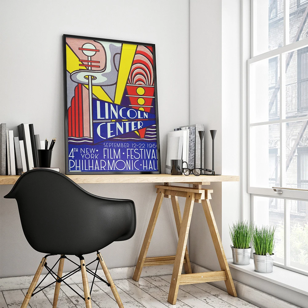 Roy Lichtenstein Lincoln  Canvas Painting Poster Aspen Winter Jazz Poster New York Film Festival Prints Picture Exhibition Decor