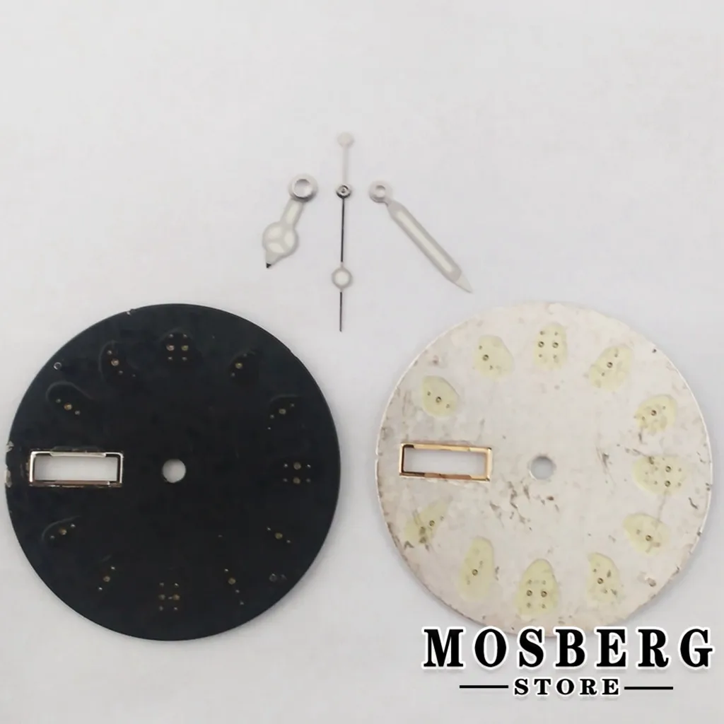29mm Sterile Accessories Luminous Watch Dial Watch Hands With Date Window For NH36 NH36A Movement