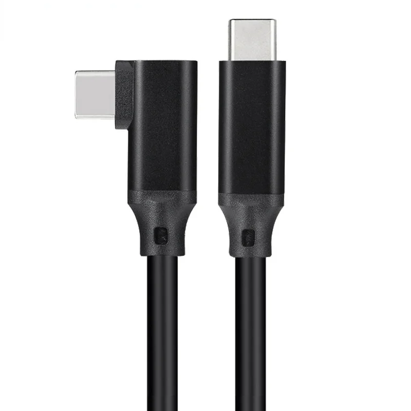 Right Angle USB C Cable ,100W 10Gbps USB-C To USB-C 3.1 Gen2 PD Fast Charging Short Cord 4K Display for Type-C Devices,(Black)