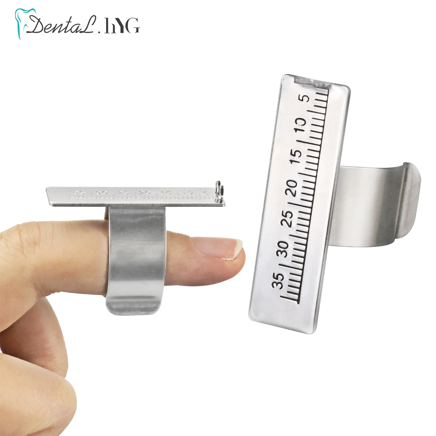 1PC Dental Finger Ring Ruler Scale Stainless Steel Dentist Root Canal File Measuring Measurement Tool for Endodontic Files Gauge