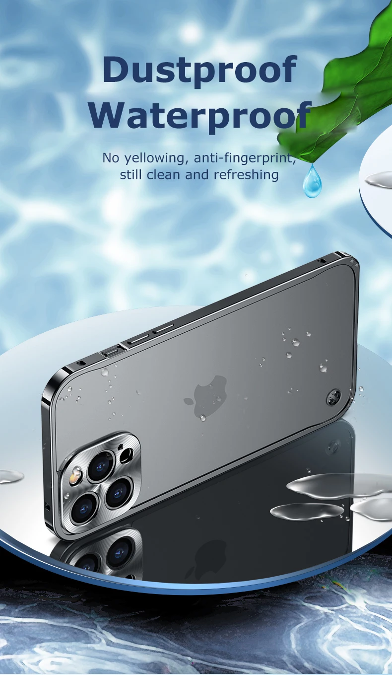 Metal Phone Case For IPhone 12 13 14 15 16 17 Pro Max Cover 16Plus Magnetic Aluminum Frame Phone Shell For IPHON 16 17 Pro Max