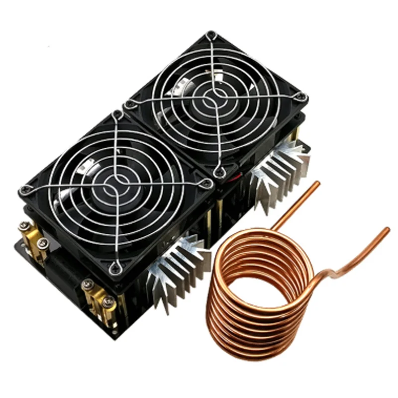 

1800W 40A ZVS Induction Heating Board Module Flyback Driver Heater+48V Coil+Dual fan with copper tube