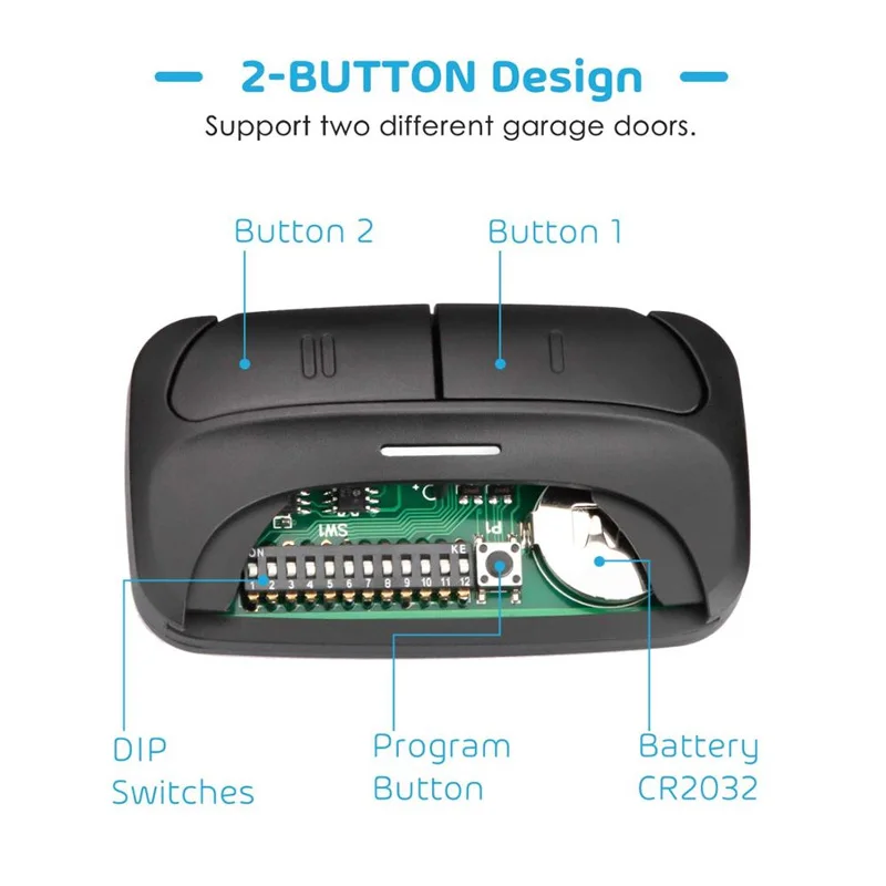 Imagem -04 - Controle Remoto Universal da Porta da Garagem Substituição para Liftmaster Chamberlain 371lm 373lm 375lm 375ut 971lm 973lm 893max