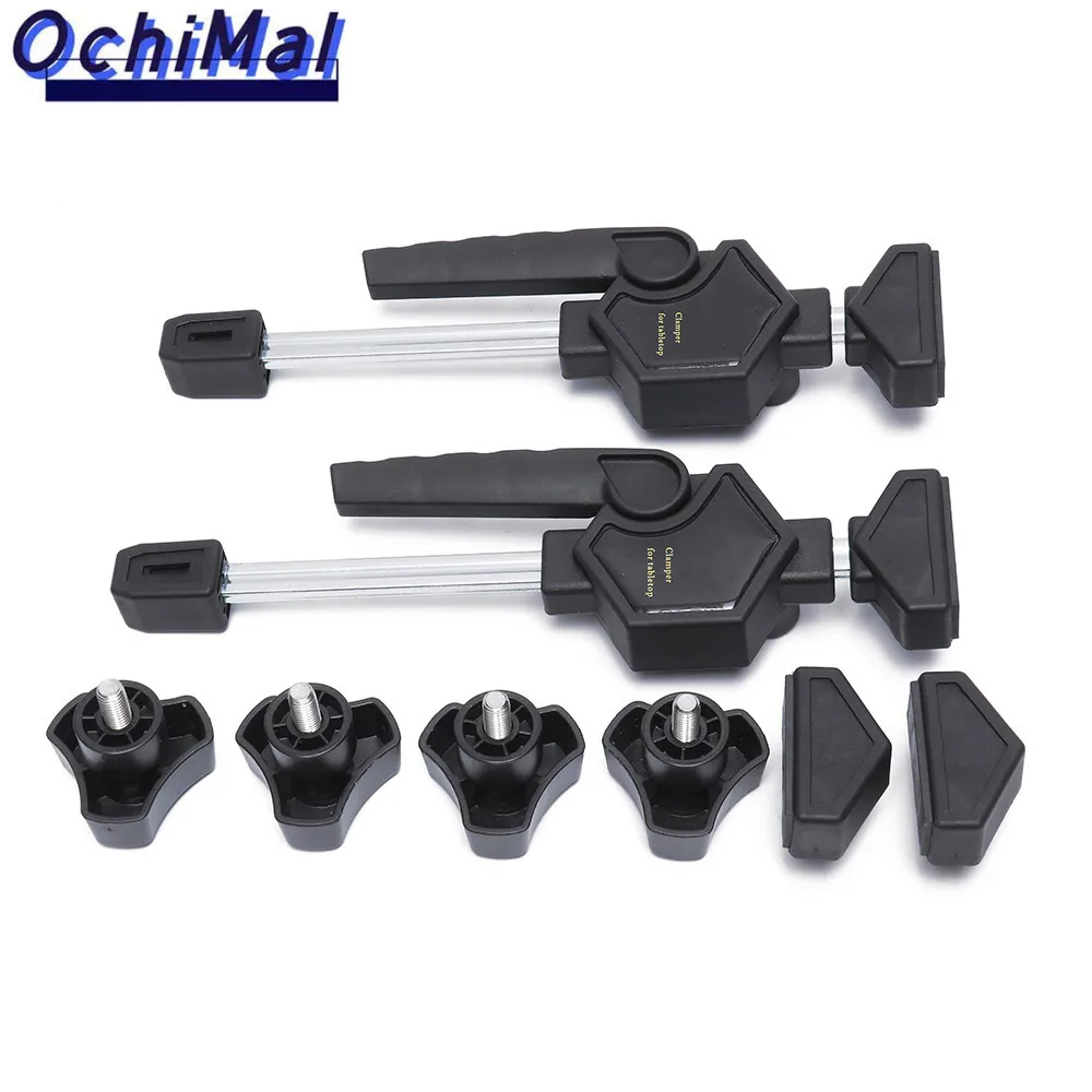 Black 260mm Quick Ratchet Release Speed Squeeze Woodworking Clamp Clip Kit Spreader Gadget Tool DIY